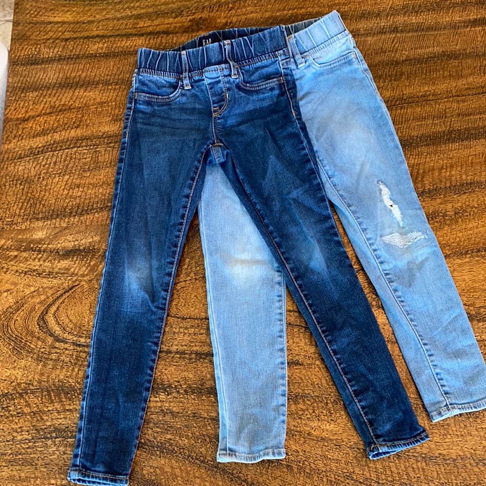 Lot of 2 pairs of Gap girls size 6 Jean Stretch Jeggings